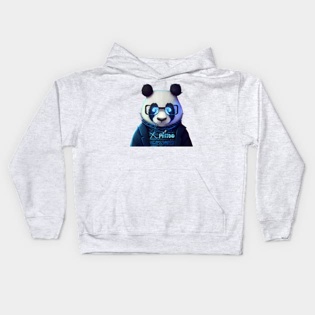 Computer Web Developer Panda Kids Hoodie by Bam-the-25th